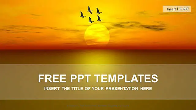 夕阳西下PPT模板下载_预览图4
