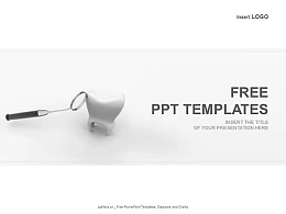 牙齿和口腔镜PPT模板下载