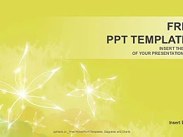 白色花朵PPT模板下载