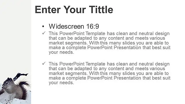 雪地里的松鼠PPT模板下載_預(yù)覽圖5