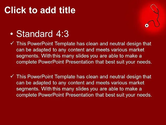 紅色聽(tīng)診器PPT模板下載_預(yù)覽圖2
