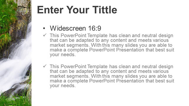 山澗溪流PPT模板下載_預覽圖5