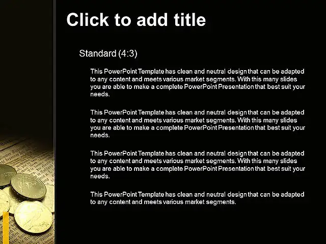 報(bào)紙上的錢幣PPT模板下載_預(yù)覽圖3