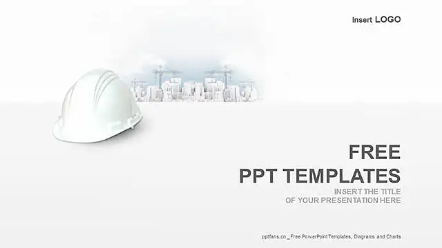白色安全帽PPT模板下载_预览图4