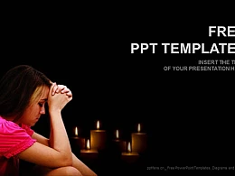 祈祷的女孩PPT模板下载