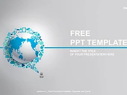 现代通讯PPT模板下载