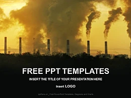 工业废气污染PPT模板下载