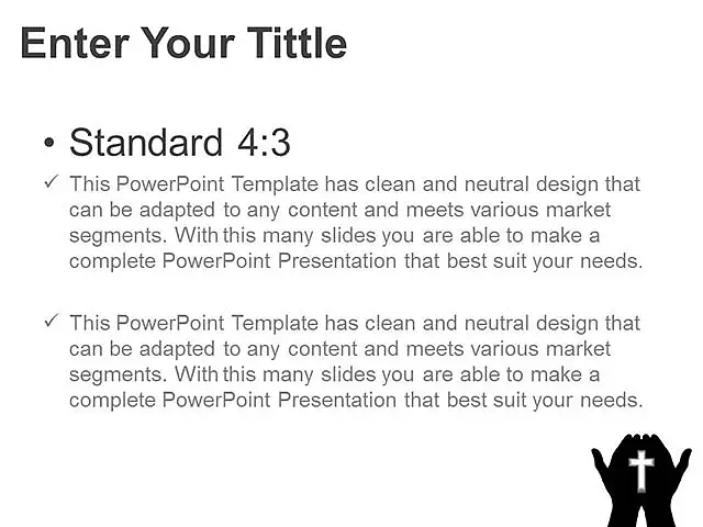 手掌中的十字架PPT模板下載_預(yù)覽圖2