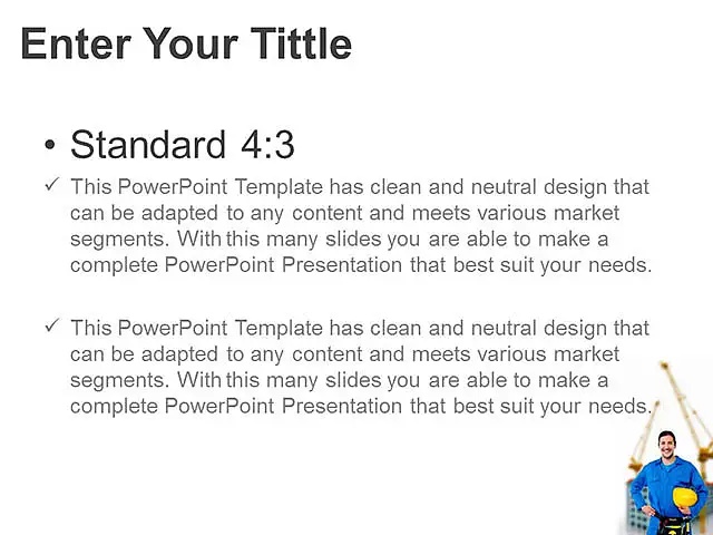 建筑工人/建筑行業(yè)藍色PPT模板下載_預覽圖2