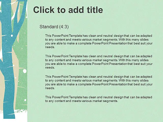 風雪中的樹藝術(shù)水彩畫PPT模板下載_預(yù)覽圖2