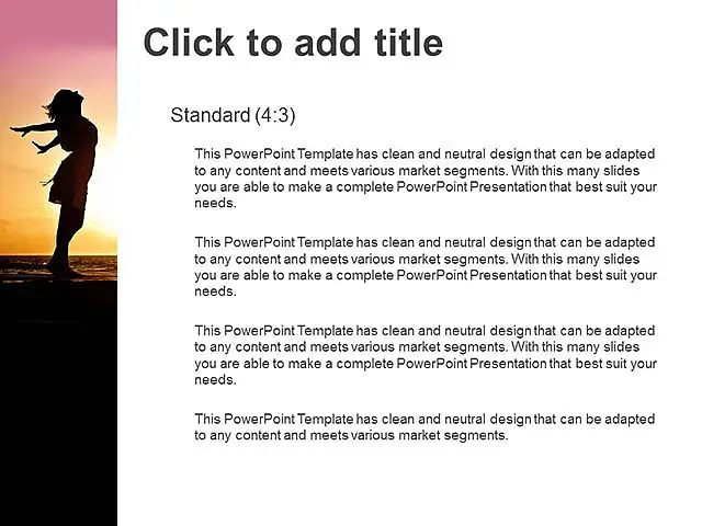 享受夕陽的女生PPT模板下載_預(yù)覽圖3