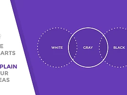 七色彩虹色块PPT模板下载