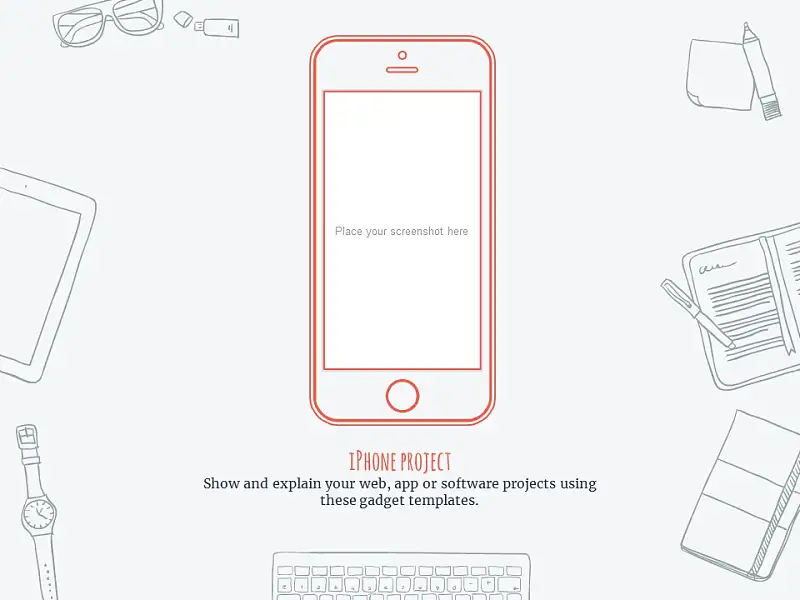 可爱风格卡通线条图案个人简历PPT模板下载_预览图22