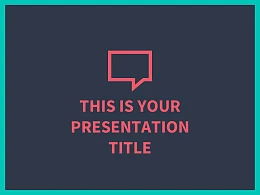 糖果色简洁气泡对话框背景PPT模板