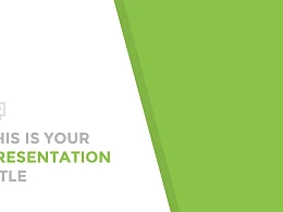 简洁彩虹色背景PPT模板