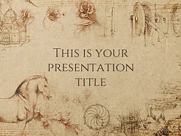 欧美复古风格历史PPT模板下载