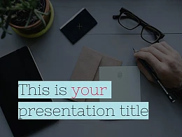 商务汇报专业暗色系半透明高亮PPT模板下载