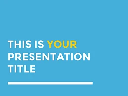 蓝色橙色交替的简洁欧美范PPT模板下载