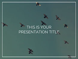 全图型风景半透明暗色系大图背景PPT模板下载