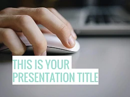 大标题商务多彩色风格幻灯片模板下载