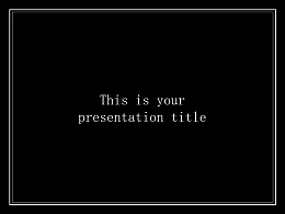简单黑白叙事幻灯片模板下载