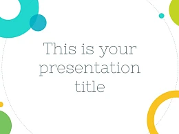 彩色泡泡可爱风格个人简历汇报PPT模板下载