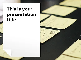 浅蓝简约商务汇报专用幻灯片模板