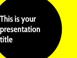 黑黄配色强烈冲击的PPT模板下载