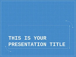 蓝色网格科技互联网风格PPT模板下载