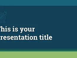 蓝绿简洁欧美超商务PPT模板