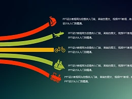 扁平化交通工具介绍幻灯片素材