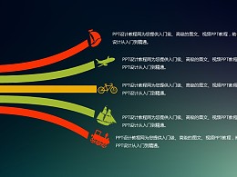 扁平化交通工具介绍幻灯片素材