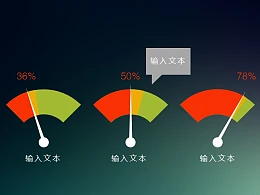 多色彩公司报告类型的比例展示图片PPT