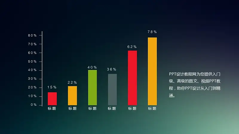 多彩色扁平化柱状图ppt_预览图1