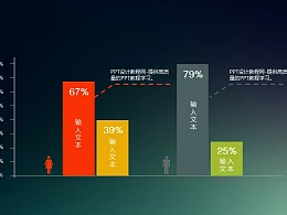 男女比例分布数据分析PPT图表