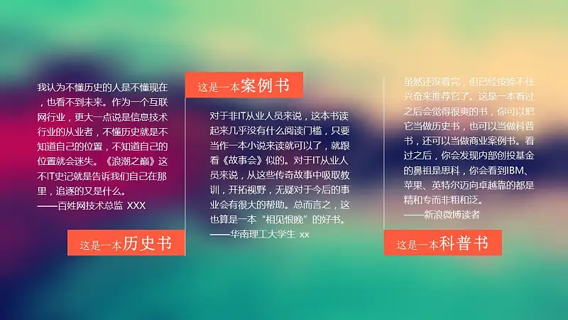 文学作品读书心得分享PPT模板_预览图2
