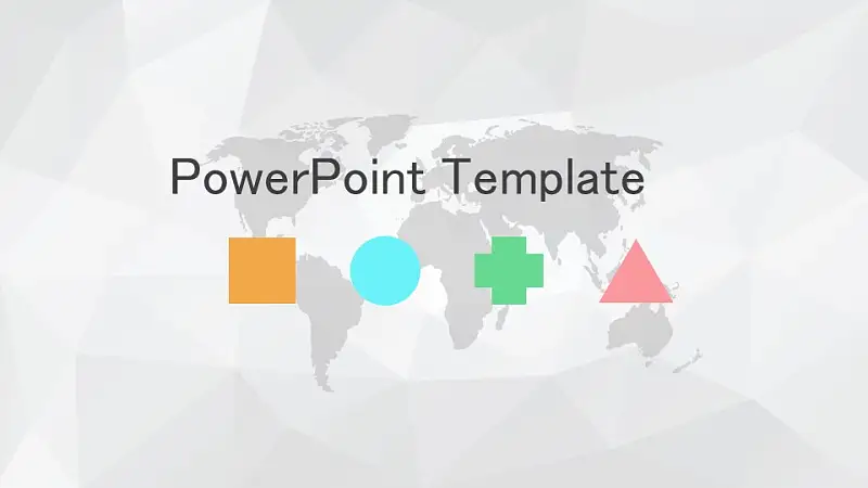 灰色多边形背景简洁风PPT模板下载_预览图1
