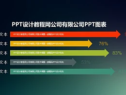带箭头的条形图PPT样式