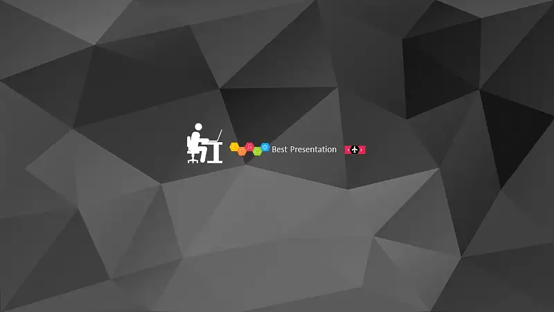 時尚黑色晶體團隊介紹PowerPoint模板下載_預覽圖2