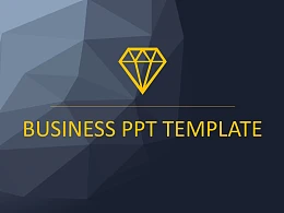 黑色多边形背景时尚PowerPoint模板下载