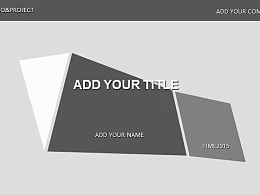 灰色简洁商务PPT模板下载