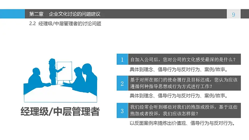 蓝色系企业文化建设PowerPoint模板_预览图9