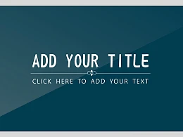 墨绿色商务通用PPT模板下载