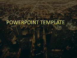 城市夜景商务通用PowerPoint模板下载