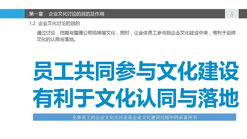 蓝色系企业文化建设PowerPoint模板_预览图5