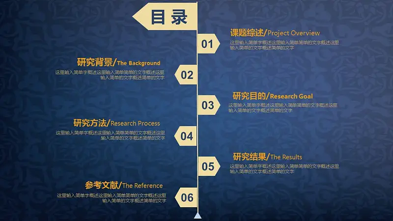 开题报告学术类通用PPT模版_预览图2
