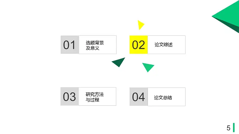 綠色多邊形論文答辯PPT模板下載_預(yù)覽圖5