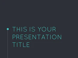 深蓝绿色背景简洁商务超大气逼格超高PPT模板下载