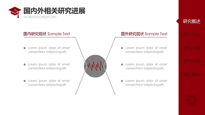 简约大方毕业论文答辩通用PPT模板_预览图6