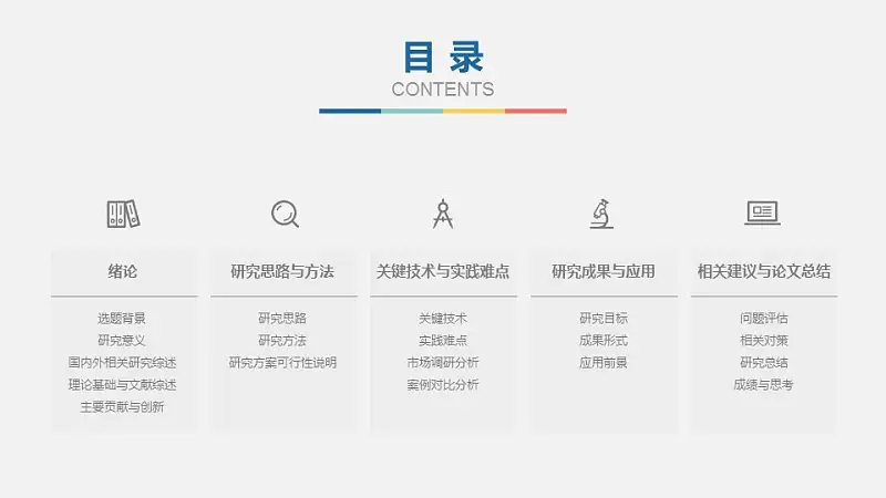 抽象灯泡毕业答辩PPT模板下载_预览图2